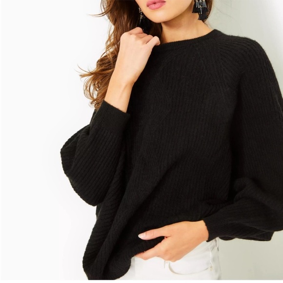 Lilly Pulitzer Sweaters - Lilly Pulitzer Arienza Oversized Black Sweater size XS oversized